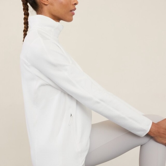 NWT! Altitude Fleece Lined Funnel Neck Sweatshirt, BRIGHT WHITE, SIZE XS - Picture 3 of 6